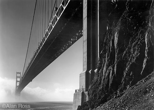 "Golden Gate Bridge, North Tower" fine print by Alan Ross, at Sun to Moon Gallery