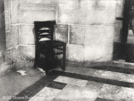 "Cathedral Chair, Prague" photograph by Jill Skupin Burkholder, at Sun to Moon Gallery