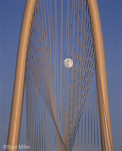 Photograph of the Margaret Hunt Hill Bridge, Dallas, TX by Scot Miller, fine prints available at Sun to Moon Gallery