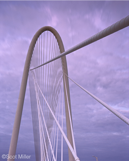 Fine photographic print of the Margaret Hunt Hill Bridge, Dallas, texas, by Scot Miller, at Sun to Moon Gallery