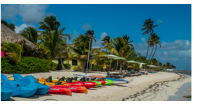 Hotel on Ambergris Caye, photo by Scot Miller