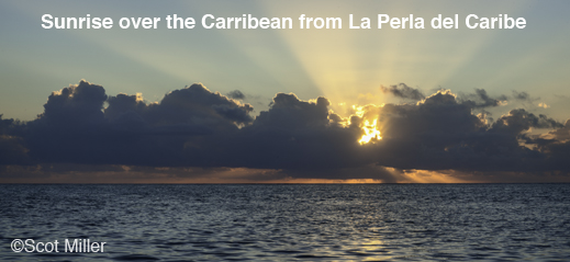 Sunrise over the Caribbean at La Perla del Caribe in Belize